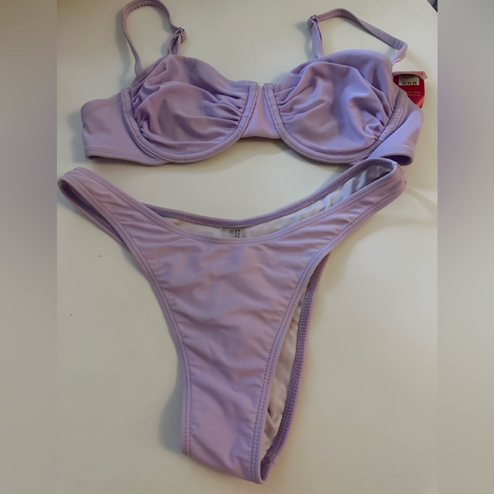 Purple 2 piece swimsuit size medium SHEIN and target